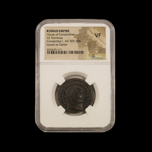 Ancient Roman Bronze Coin of Emperor Constantius I Chlorus (Father of Constantine the Great, c. AD 300) - Kinzer Coins