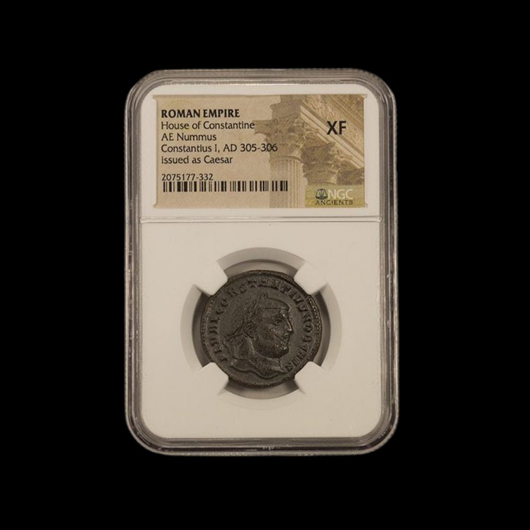 Ancient Roman Bronze Coin of Emperor Constantius I Chlorus (Father of Constantine the Great, c. AD 300) - Kinzer Coins