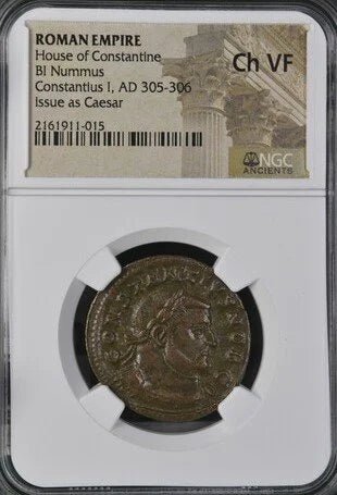Ancient Roman Bronze Coin of Emperor Constantius I Chlorus (Father of Constantine the Great, c. AD 300) - Kinzer Coins