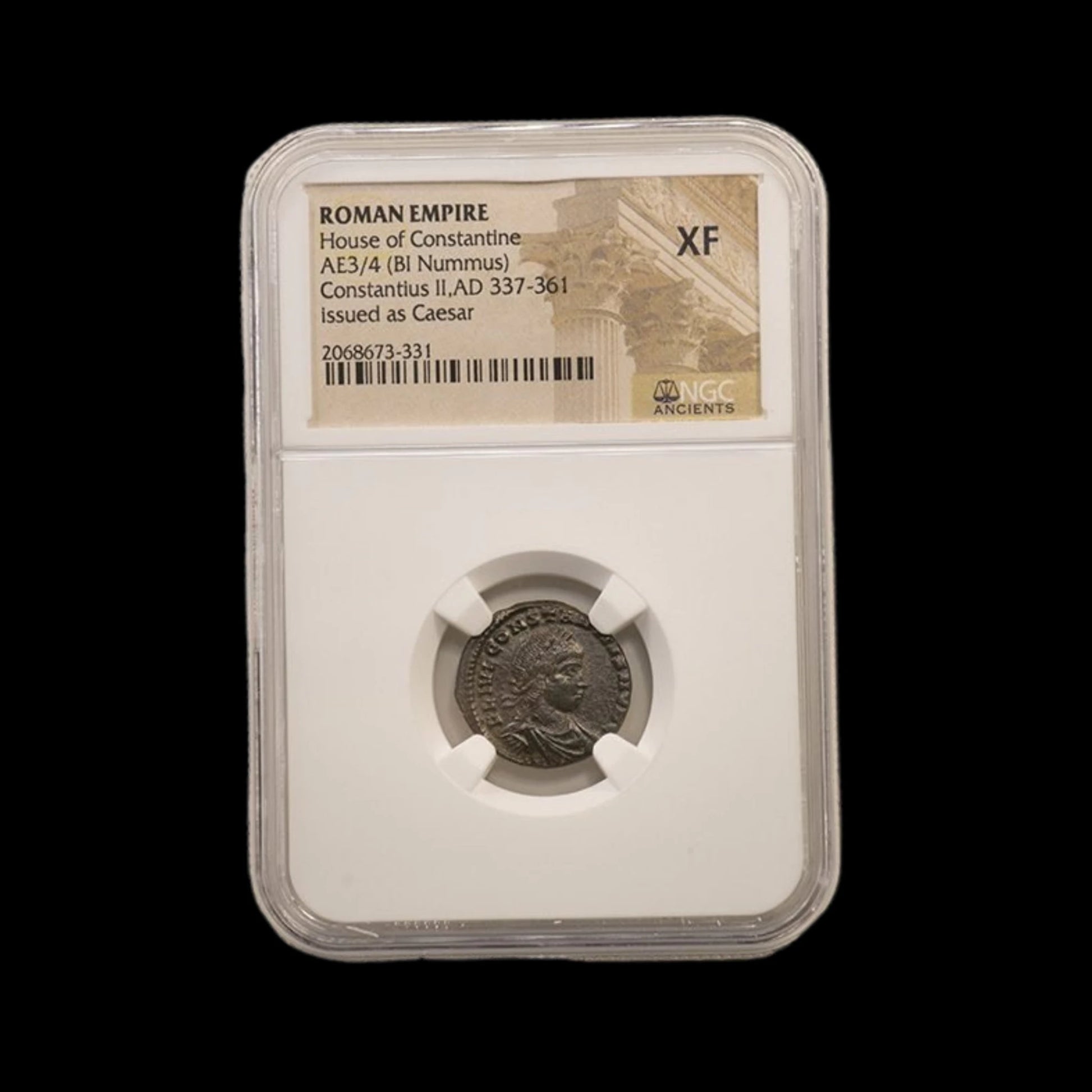 Ancient Roman Bronze Coin of Emperor Constantius II (c. AD 340, Son of Constantine the Great) - Kinzer Coins