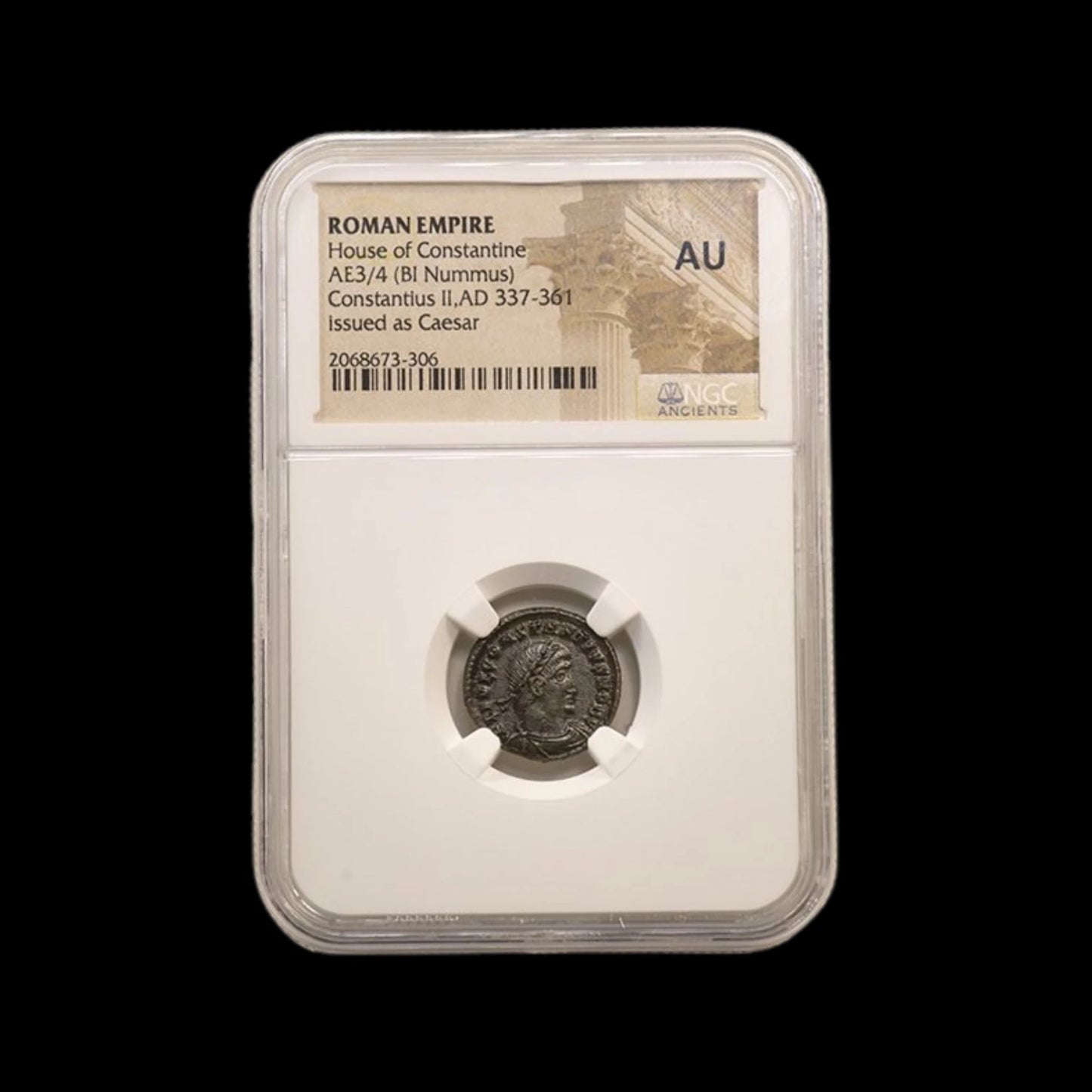 Ancient Roman Bronze Coin of Emperor Constantius II (c. AD 340, Son of Constantine the Great) - Kinzer Coins