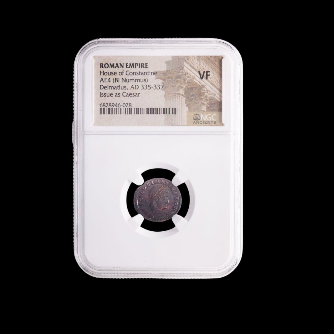 Ancient Roman Bronze Coin of Emperor Delmatius (Nephew of Constantine the Great) - Kinzer Coins