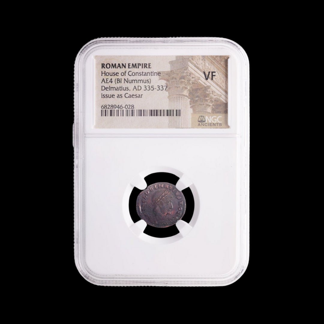 Ancient Roman Bronze Coin of Emperor Delmatius (Nephew of Constantine the Great) - Kinzer Coins