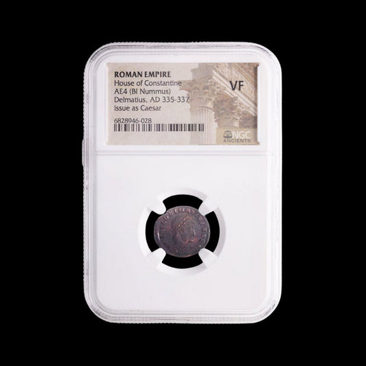 Ancient Roman Bronze Coin of Emperor Delmatius (Nephew of Constantine the Great) - Kinzer Coins