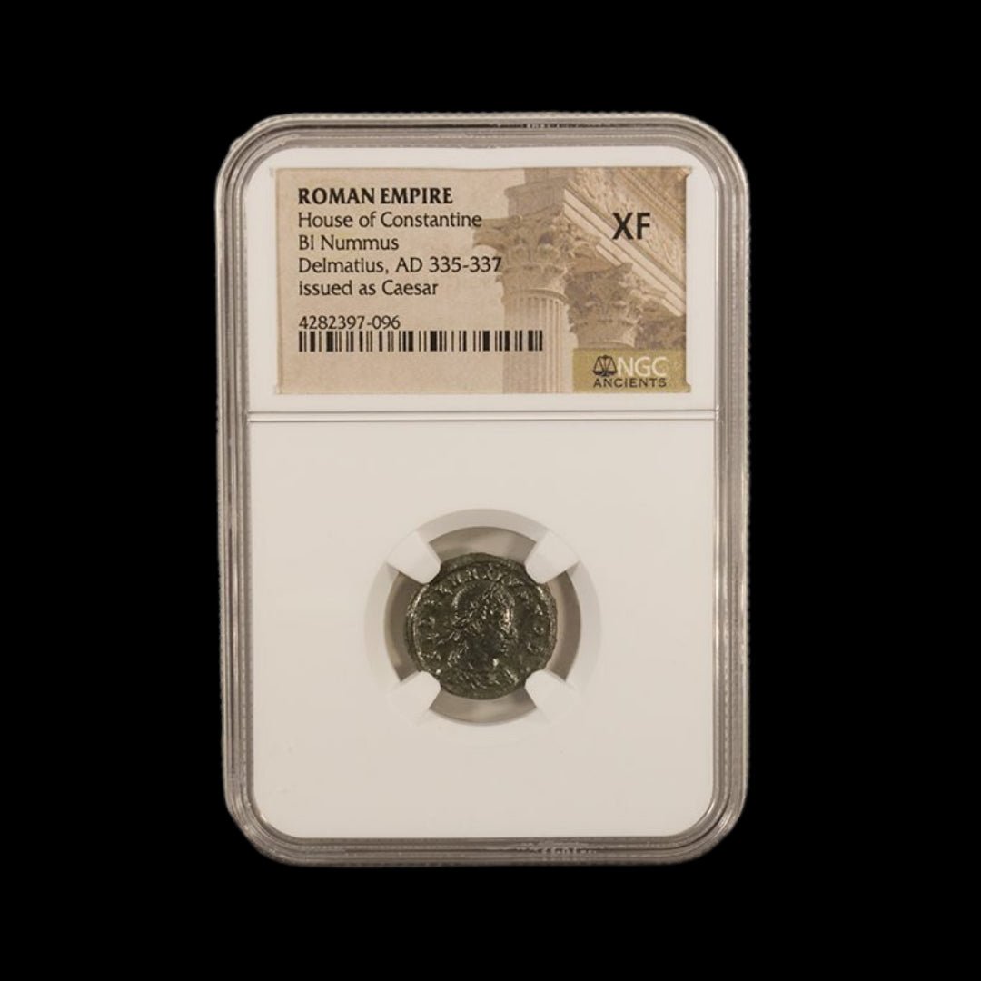 Ancient Roman Bronze Coin of Emperor Delmatius (Nephew of Constantine the Great) - Kinzer Coins