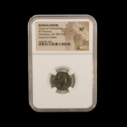 Ancient Roman Bronze Coin of Emperor Delmatius (Nephew of Constantine the Great) - Kinzer Coins