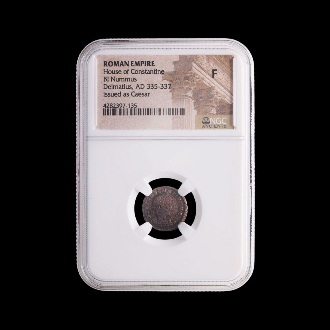 Ancient Roman Bronze Coin of Emperor Delmatius (Nephew of Constantine the Great) - Kinzer Coins