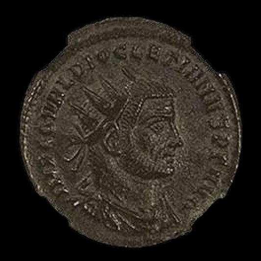 Ancient Roman Bronze Coin of Emperor Diocletian (Reformer of the Roman Empire) - Kinzer Coins
