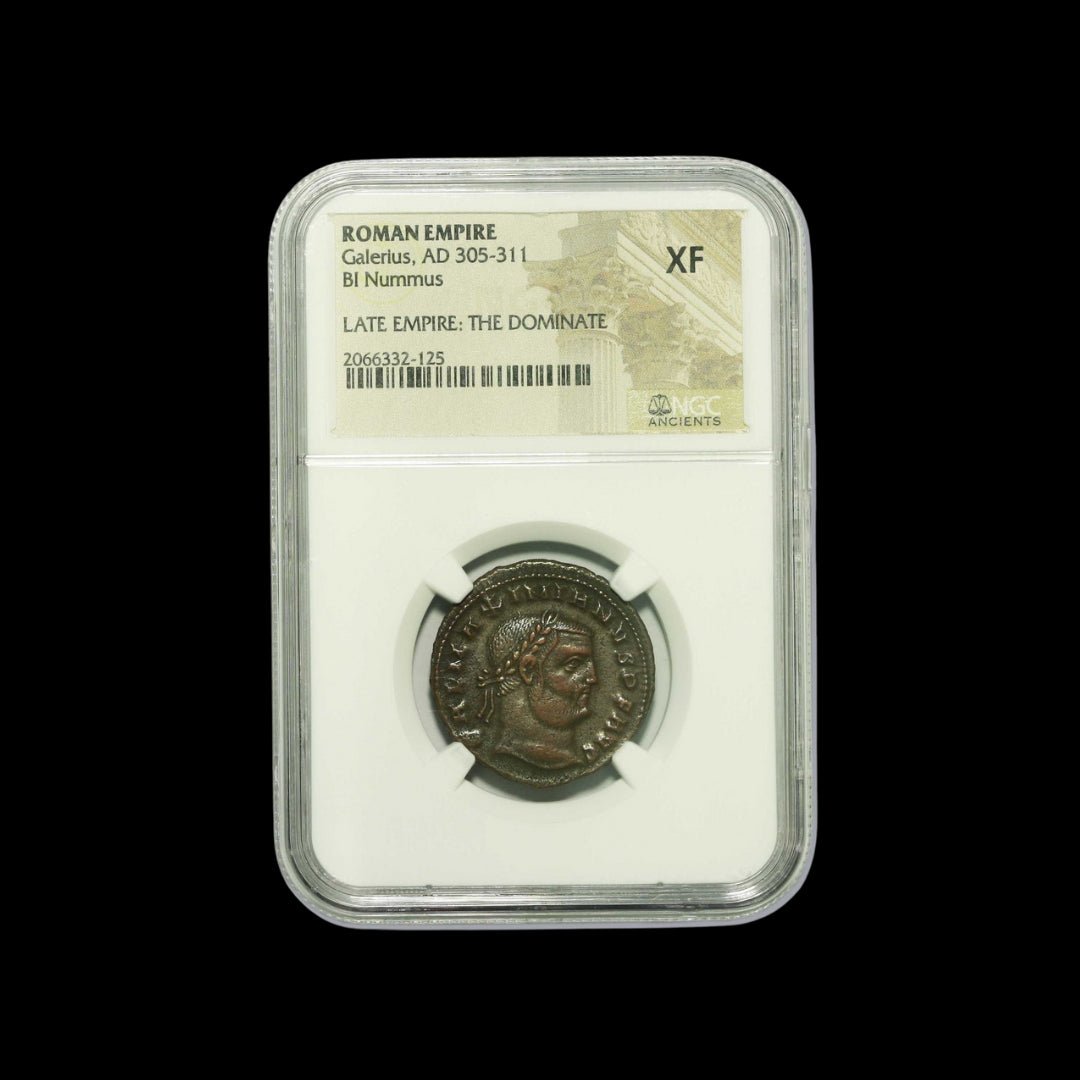 Ancient Roman Bronze Coin of Emperor Galerius (Tetrarch and Co - Ruler of the Roman Empire) - Kinzer Coins