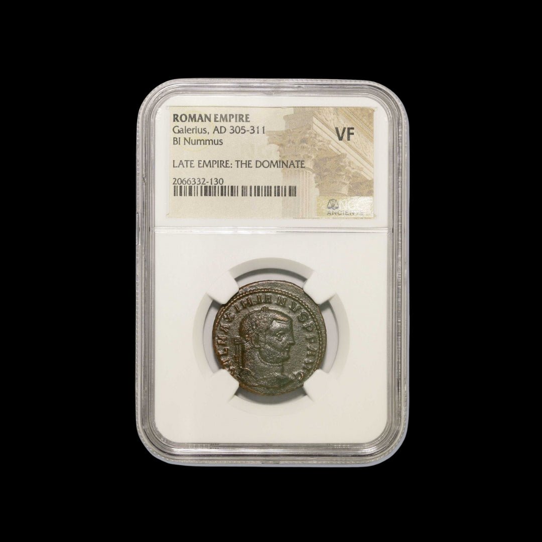 Ancient Roman Bronze Coin of Emperor Galerius (Tetrarch and Co - Ruler of the Roman Empire) - Kinzer Coins