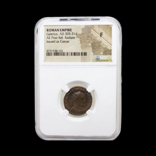 Ancient Roman Bronze Coin of Emperor Galerius (Tetrarch and Co - Ruler of the Roman Empire) - Kinzer Coins
