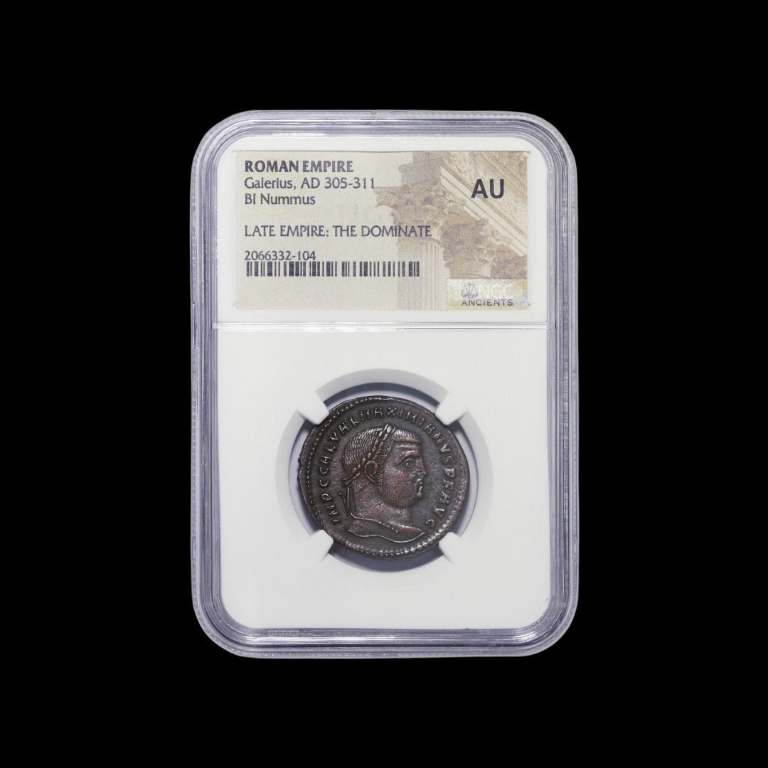 Ancient Roman Bronze Coin of Emperor Galerius (Tetrarch and Co - Ruler of the Roman Empire) - Kinzer Coins