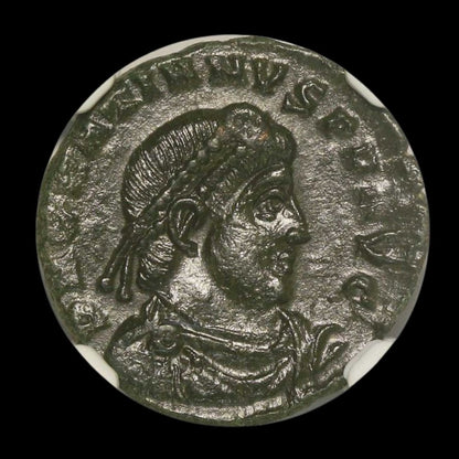 Ancient Roman Bronze Coin of Emperor Gratian (Ruler During Rome’s Christian Era) - Kinzer Coins