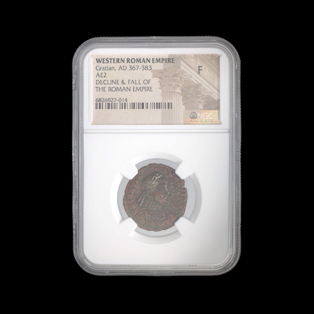 Ancient Roman Bronze Coin of Emperor Gratian (Son of Valentinian I) - Kinzer Coins