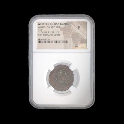 Ancient Roman Bronze Coin of Emperor Gratian (Son of Valentinian I) - Kinzer Coins