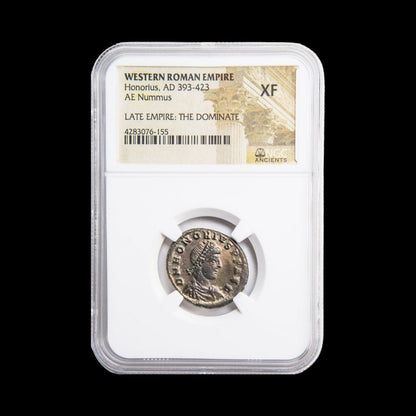 Ancient Roman Bronze Coin of Emperor Honorius (Ruler During Rome’s Final Centuries) - Kinzer Coins