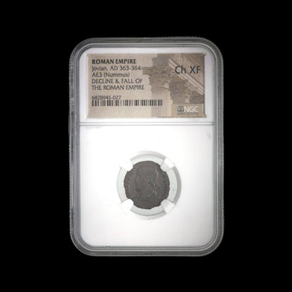 Ancient Roman Bronze Coin of Emperor Jovian (Restorer of Christianity After Julian) - Kinzer Coins