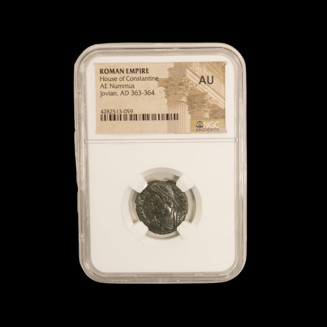 Ancient Roman Bronze Coin of Emperor Jovian (Restorer of Christianity After Julian) - Kinzer Coins