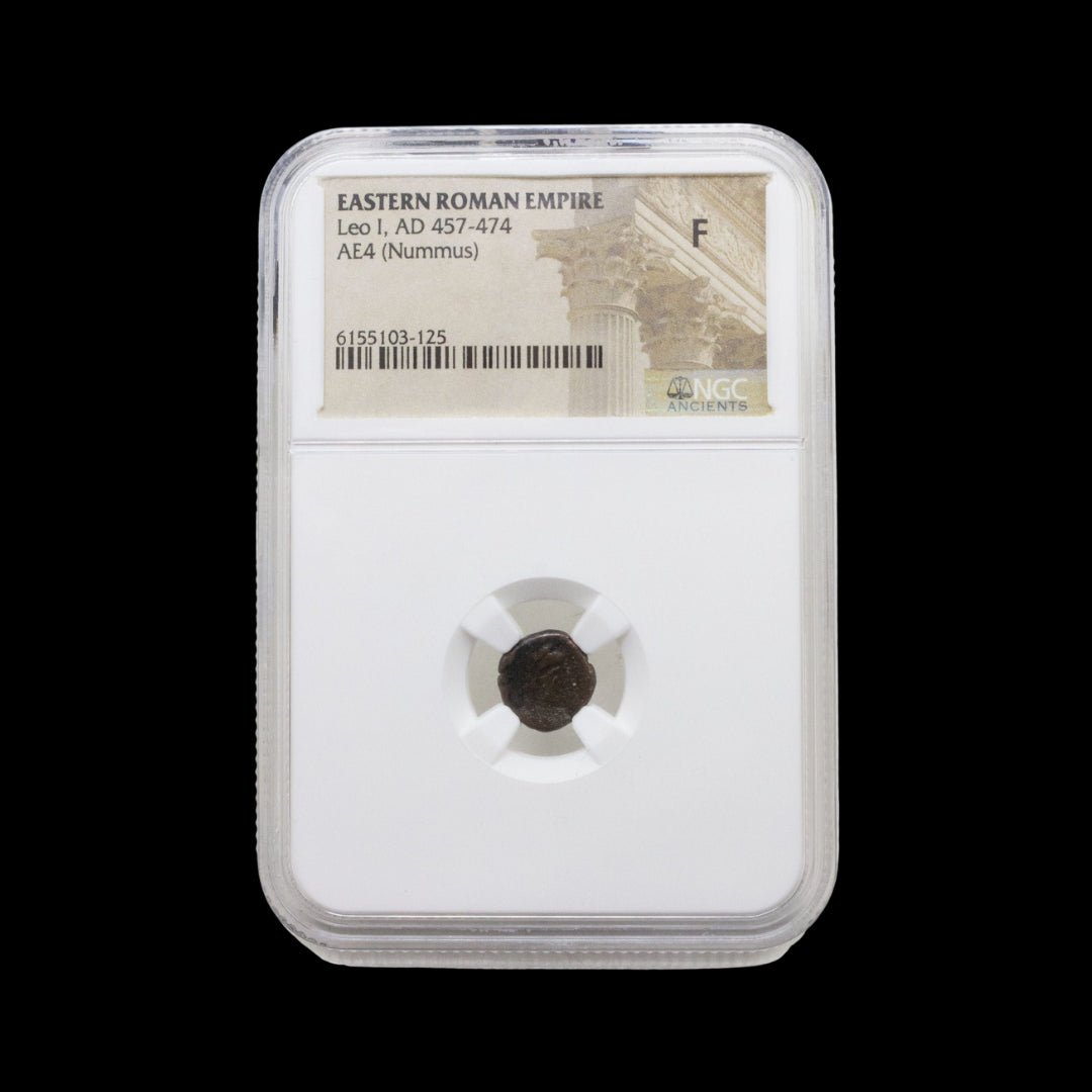 Ancient Roman Bronze Coin of Emperor Leo I (Early Byzantine Emperor) - Kinzer Coins