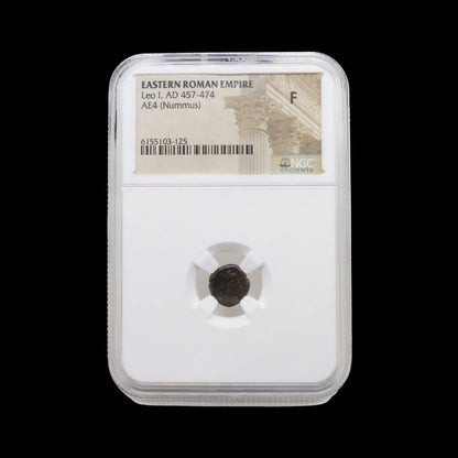 Ancient Roman Bronze Coin of Emperor Leo I (Early Byzantine Emperor) - Kinzer Coins