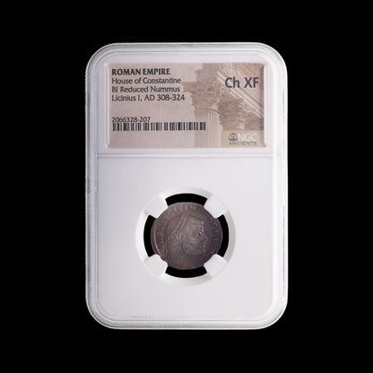 Ancient Roman Bronze Coin of Emperor Licinius I (Constantinian Era), c. AD 300s - Kinzer Coins