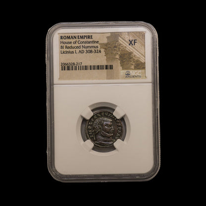 Ancient Roman Bronze Coin of Emperor Licinius I (Constantinian Era), c. AD 300s - Kinzer Coins