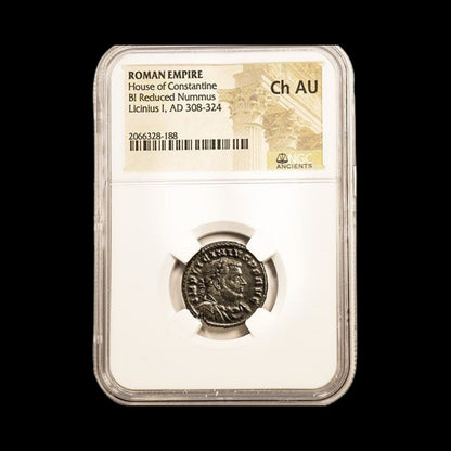 Ancient Roman Bronze Coin of Emperor Licinius I (Constantinian Era), c. AD 300s - Kinzer Coins