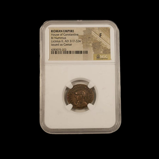 Ancient Roman Bronze Coin of Emperor Licinius II (Rival Dynasty of Constantine the Great) - Kinzer Coins