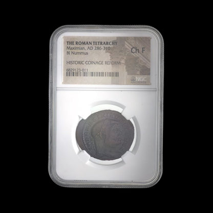 Ancient Roman Bronze Coin of Emperor Maximian (Co - Ruler with Diocletian) - Kinzer Coins