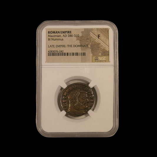 Ancient Roman Bronze Coin of Emperor Maximian (Co - Ruler with Diocletian) - Kinzer Coins