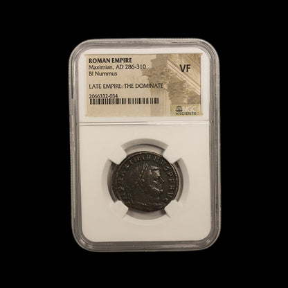 Ancient Roman Bronze Coin of Emperor Maximian (Co - Ruler with Diocletian) - Kinzer Coins