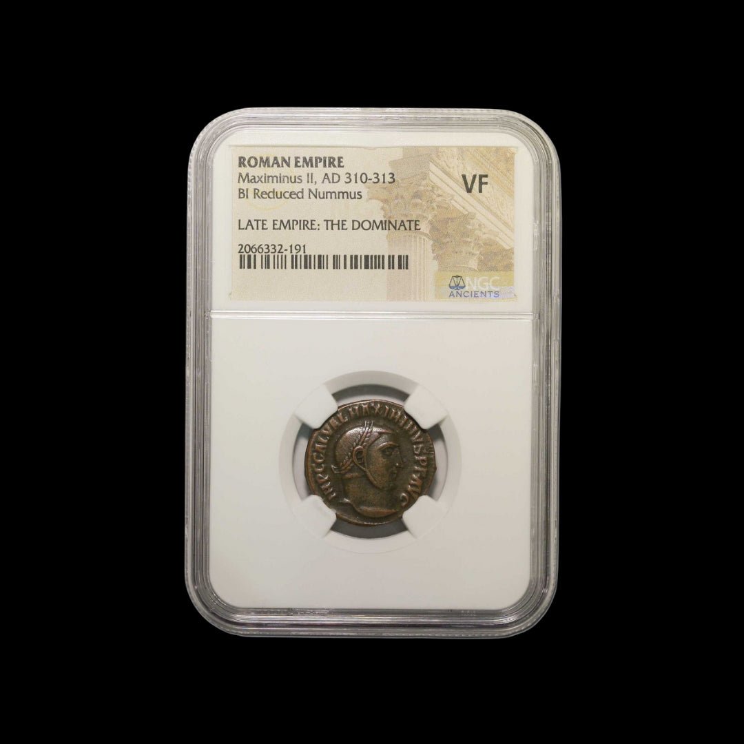 Ancient Roman Bronze Coin of Emperor Maximinus II Daza (Last Pagan Emperor of the Tetrarchy) - Kinzer Coins