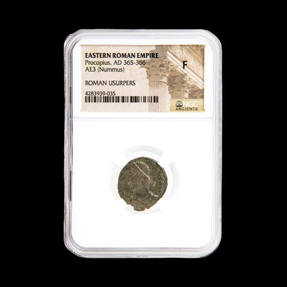 Ancient Roman Bronze Coin of Emperor Procopius (Short - Reigned Usurper of Rome) - Kinzer Coins
