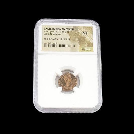 Ancient Roman Bronze Coin of Emperor Procopius (Short - Reigned Usurper of Rome) - Kinzer Coins