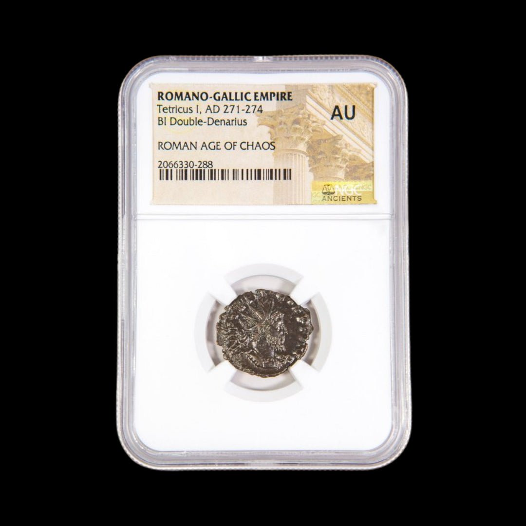 Ancient Roman Bronze Coin of Emperor Tetricus I (Breakaway Ruler of Roman Gaul) - Kinzer Coins