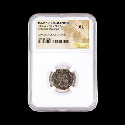 Ancient Roman Bronze Coin of Emperor Tetricus I (Breakaway Ruler of Roman Gaul) - Kinzer Coins