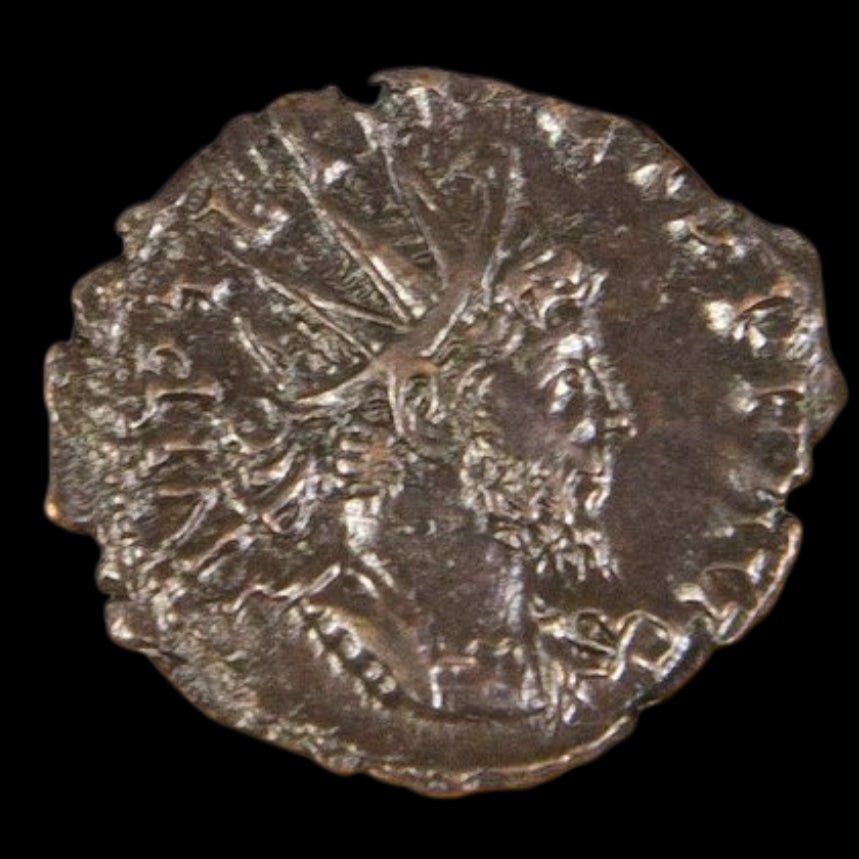 Ancient Roman Bronze Coin of Emperor Tetricus I (Breakaway Ruler of Roman Gaul) - Kinzer Coins