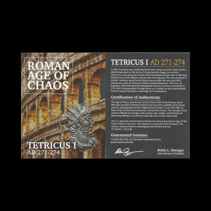 Ancient Roman Bronze Coin of Emperor Tetricus I (Breakaway Ruler of Roman Gaul) - Kinzer Coins