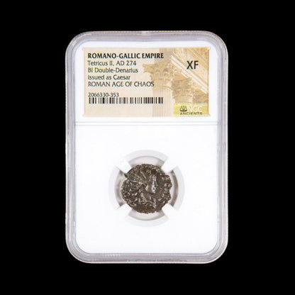 Ancient Roman Bronze Coin of Emperor Tetricus I (Breakaway Ruler of Roman Gaul) - Kinzer Coins