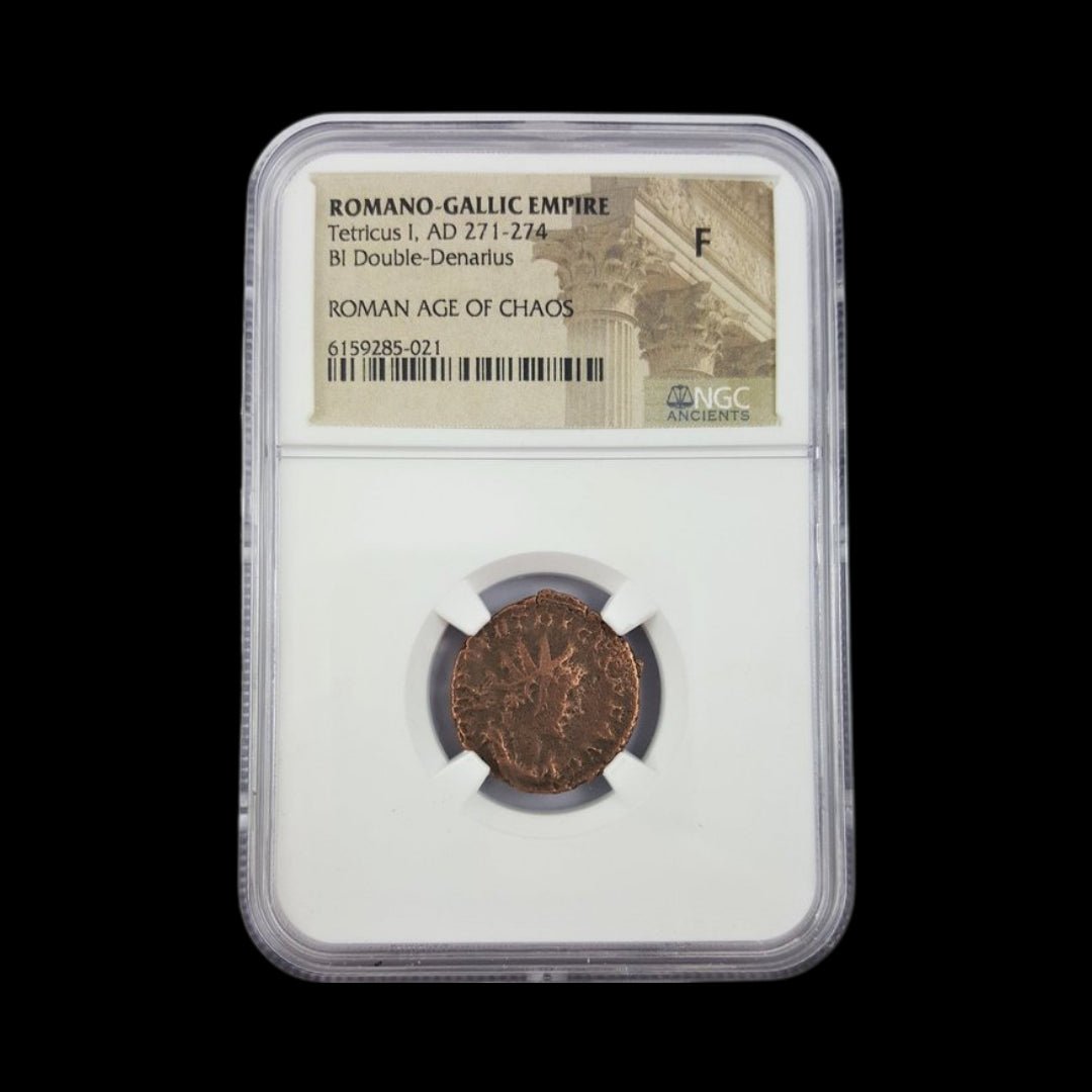 Ancient Roman Bronze Coin of Emperor Tetricus I (Breakaway Ruler of Roman Gaul) - Kinzer Coins