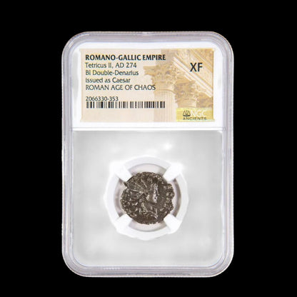 Ancient Roman Bronze Coin of Emperor Tetricus II (Gallic Empire Ruler), NGC Certified - Kinzer Coins