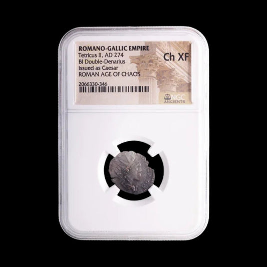 Ancient Roman Bronze Coin of Emperor Tetricus II (Gallic Empire Ruler), NGC Certified - Kinzer Coins