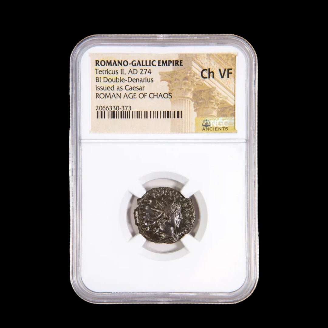 Ancient Roman Bronze Coin of Emperor Tetricus II (Gallic Empire Ruler), NGC Certified - Kinzer Coins