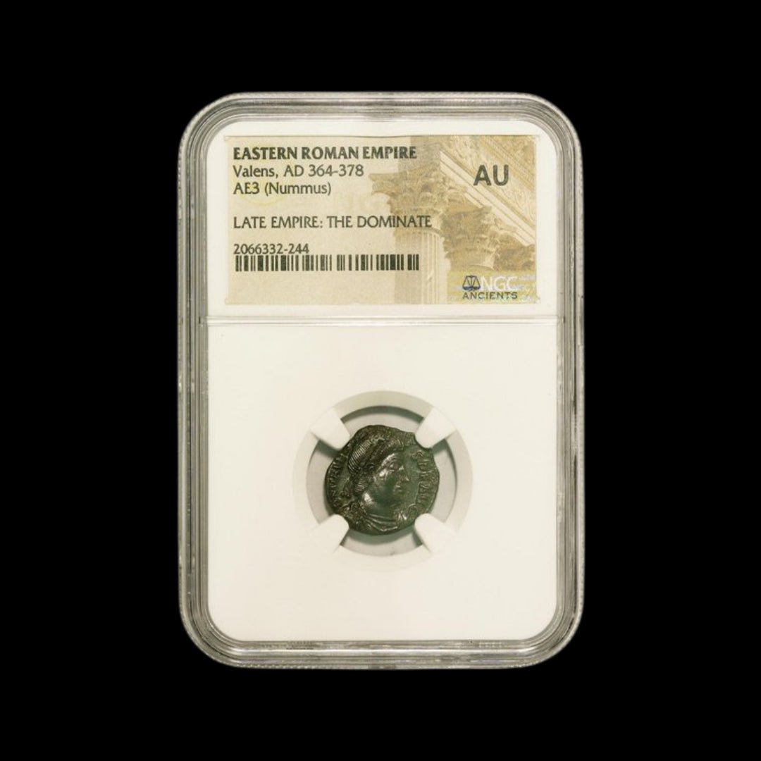 Ancient Roman Bronze Coin of Emperor Valens (Ruler During Rome’s Final Centuries) - Kinzer Coins