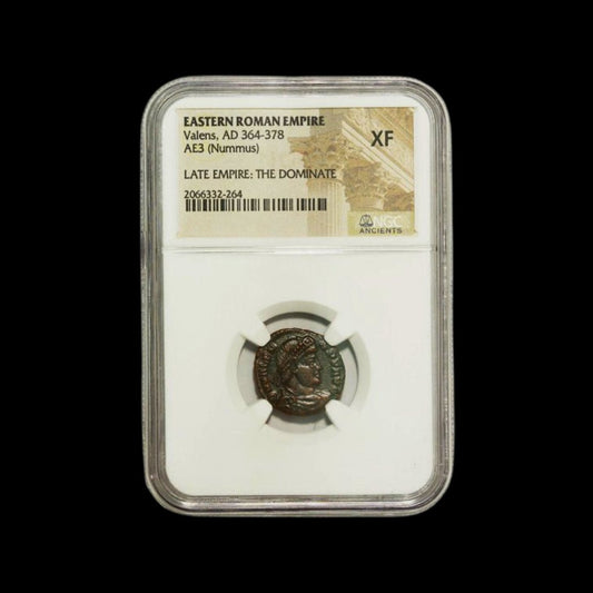 Ancient Roman Bronze Coin of Emperor Valens (Ruler During Rome’s Final Centuries) - Kinzer Coins