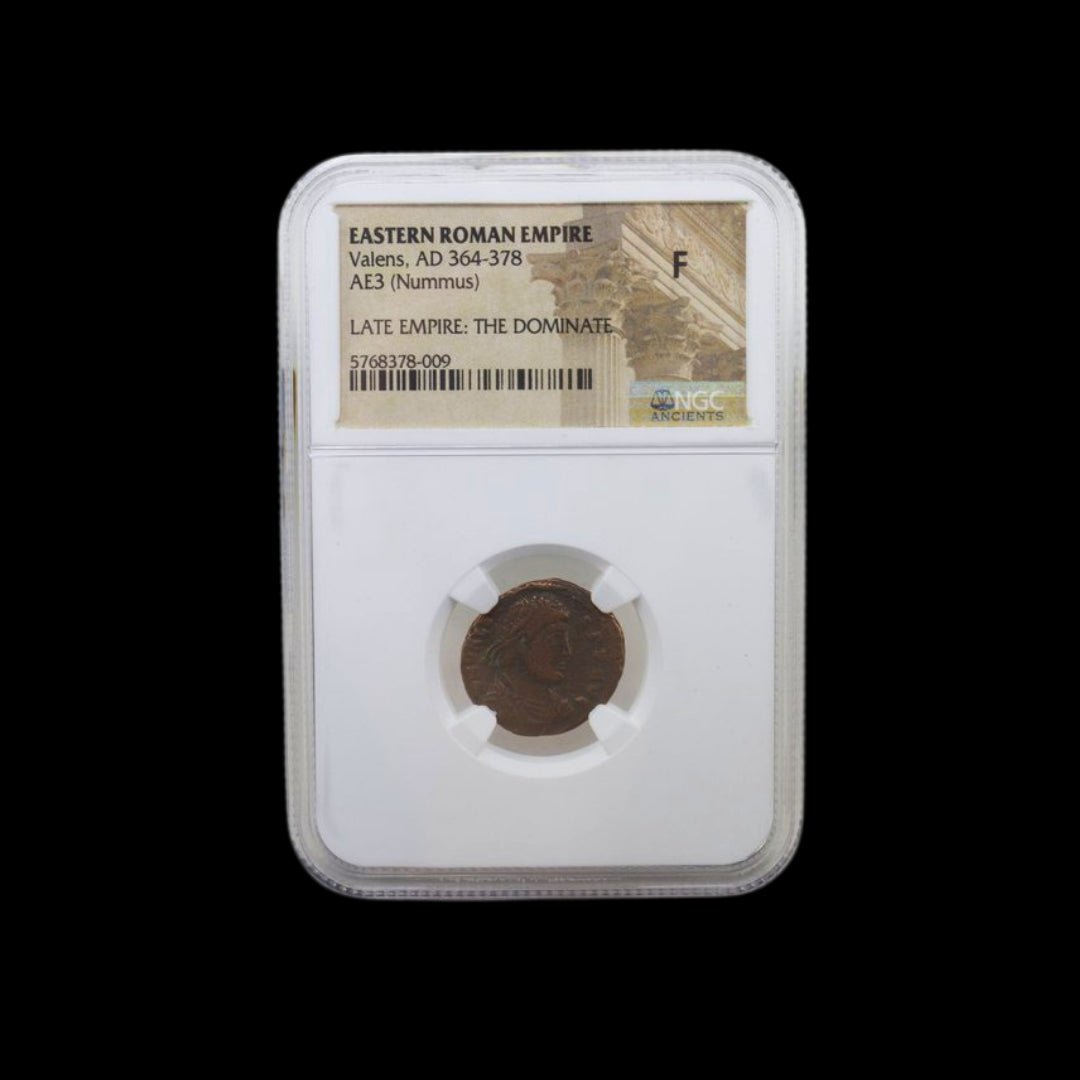 Ancient Roman Bronze Coin of Emperor Valens (Ruler During Rome’s Final Centuries) - Kinzer Coins
