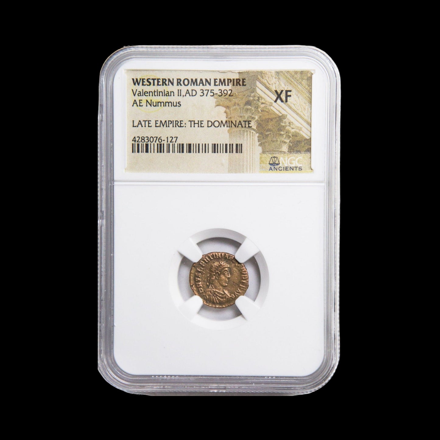 Ancient Roman Bronze Coin of Emperor Valentinian II (Child Emperor of the Late Roman Empire) - Kinzer Coins