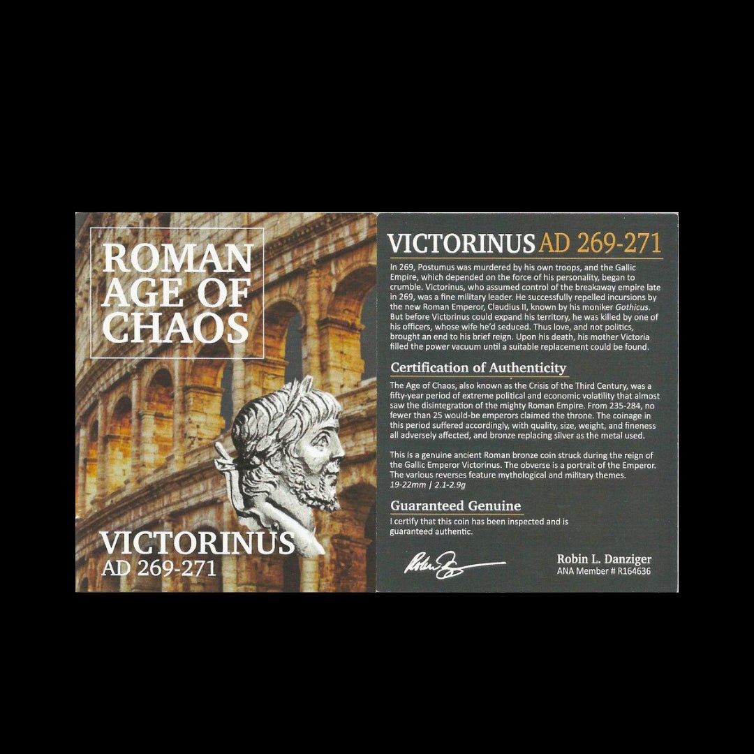 Ancient Roman Bronze Coin of Emperor Victorinus (Ruler of the Gallic Empire) - Kinzer Coins