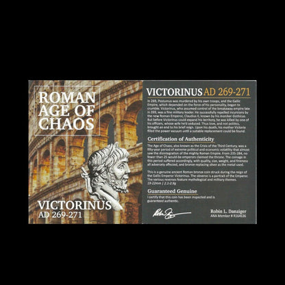 Ancient Roman Bronze Coin of Emperor Victorinus (Ruler of the Gallic Empire) - Kinzer Coins