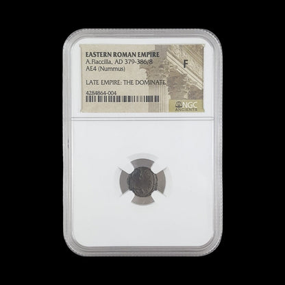 Ancient Roman Bronze Coin of Empress Aelia Flaccilla (Wife of Emperor Theodosius I) - Kinzer Coins